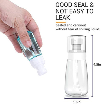 RELANOR 2 Pack Small Travel Spray Bottle Mini Size Mist Bottles 2oz/60ml