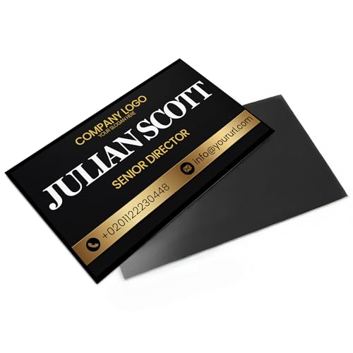24/48/96 Pack, 3.5"x2" Personalized Magnetic Business Cards, Custom Magnets for Business, Branding and Advertising, 30 Mil Customizable Fridge Magnet Cards with Image, Logo and Text, Design 3 - color: Design 3