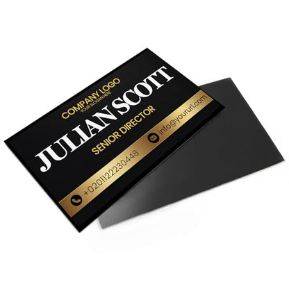 24/48/96 Pack, 3.5"x2" Personalized Magnetic Business Cards, Custom Magnets for Business, Branding and Advertising, 30 Mil Customizable Fridge Magnet Cards with Image, Logo and Text, Design 3 - color: Design 3