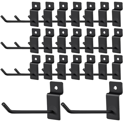 100 Pcs Slatwall Hooks, 4 Inch Heavy Duty Panel Hangers, Slat Wall Hanging Hooks, Slatwall Accessories for Garage & Retail Store Display (Black) - color: Black