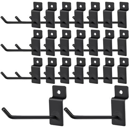 100 Pcs Slatwall Hooks, 4 Inch Heavy Duty Panel Hangers, Slat Wall Hanging Hooks, Slatwall Accessories for Garage & Retail Store Display (Black) - color: Black