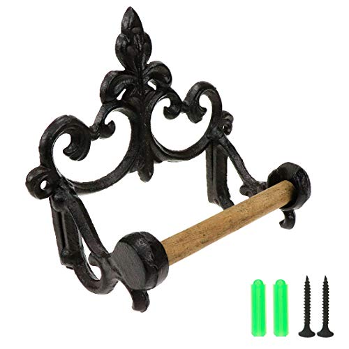 Cast Iron Toilet Paper Roll Holder,Wall Mounted Tissue Holder