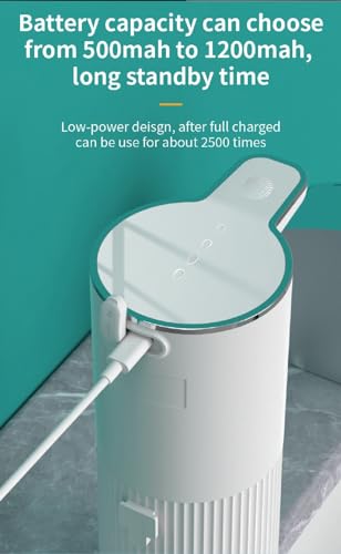 12oz Automatic Liquid Soap Dispenser Wall Mounted, 4 Gears Adjustable, Touchless Rechargeable Electric Hand Sanitizer Dispenser, Perfect for Commercial or Household Use