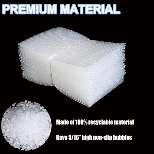 100PCS 8x10" Clear Bubble Out Bags, Double-Wall Cushioned Wrap, Shockproof - size: 100pcs-8x10IN