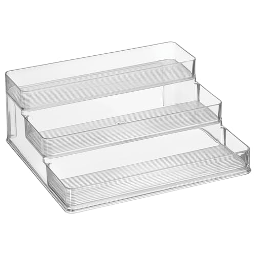 iDesign 3-Tier Spice Rack Organizer, Set of 2, Clear - style: Pack of 2