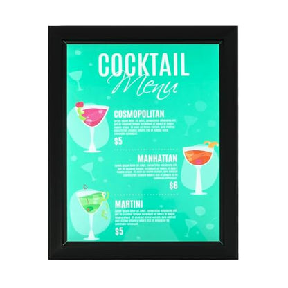16'' x 20'' LED Poster Frame, Backlit Light Box Sign 18W with Aluminum Frame, Front Open Advertising Light Box for Menu Poster Art Display, Black - color: Black, size: 16" x 20"