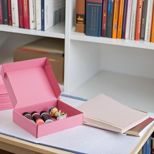 9x6x2 inch Pink Shipping Boxes for Small Business- Set of 25 - color: Pink, size: 9x6x2 Inch