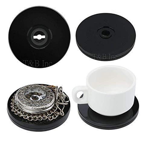 TamBee 4PCS 3Inch Acrylic Lazy Susan Turntable Organizer Revolving Display Base White Acrylic for Spice Rack Table Cake Kitchen Pantry Decorating Black - size: 3 inch Black