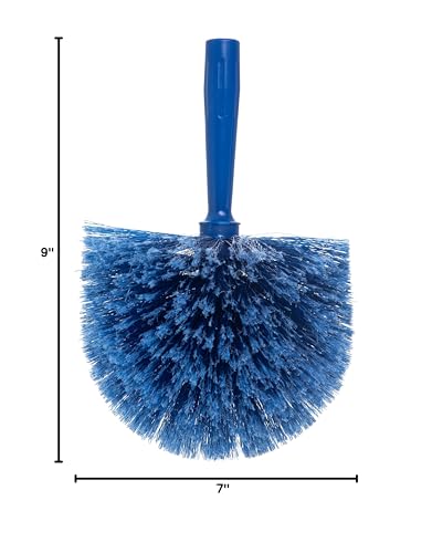 Sparta Round Duster Head, Soft Flagged Bristles, 9 Inch, Blue