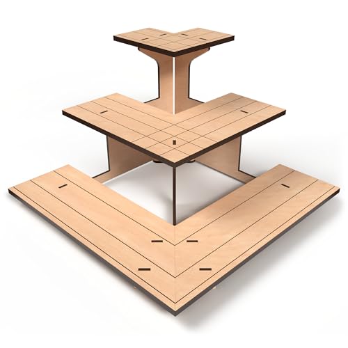3-Tier Natural Wooden Display Stand Bundle for Vendors, Craft Fairs, Markets, Retail
