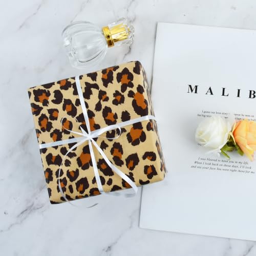 BEISHIDA Leopard Print Tissue Paper Bulk,Brown Cheetah Print Wrapping Tissue Paper for Gift Bags, 14 x 20 Inch Gift Wrap for Wedding Birthday DIY Crafts Holiday Floral Bouquet,60 Sheets - color: cheetah50-brown