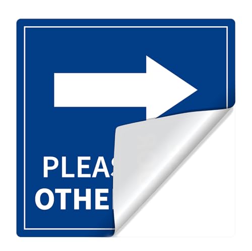 Please Use Other Door - Self-Adhesive PVC Door Sticker Sign with Right Arrow - color: Please Use Other Door (Right)
