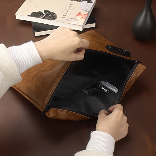 KOSMCCO Notary Bag with Lock, Brown, L - color: Brown