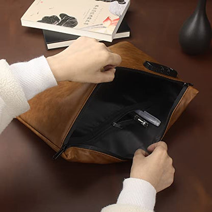 KOSMCCO Notary Bag with Lock, Brown, L - color: Brown