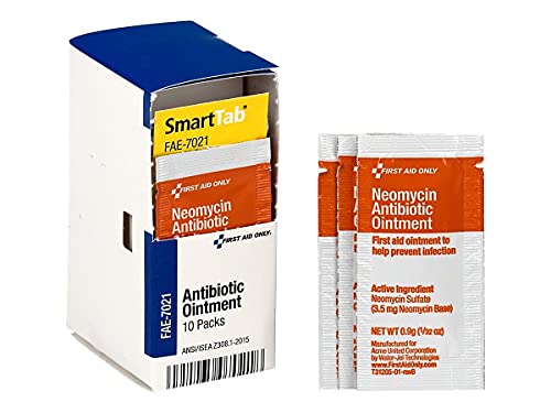 First Aid Only FAE-7021 SmartCompliance Refill Antibiotic Ointment Packets, 10 Count