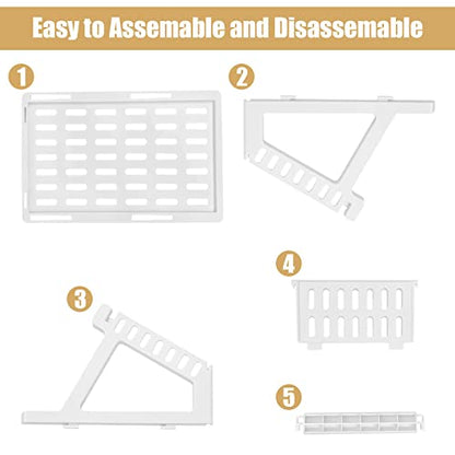 Ctemnpho Large Label Holder for Rolls & Fan-Fold Label Basket Stand for Desktop Printer (White, Large) - color: White