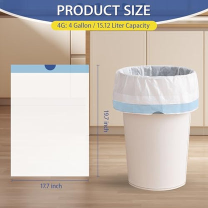Small Trash Bags 4 Gallon Drawstring,1.1 Mil,Unscented,240 Count - color: 4gal-240