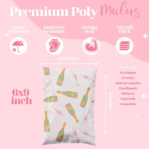 Pretty Package Store Poly Mailers 6x9, Champagne, 100 Pack - color: Champagne, size: 6x9
