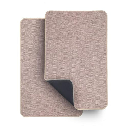 Bath Mat,Ultra Thin Bathroom Rugs,Rubber Bath Mats for Bathroom,Bath rugs - color: Beige, size: 1'5" X 2'3" (2 Pack)