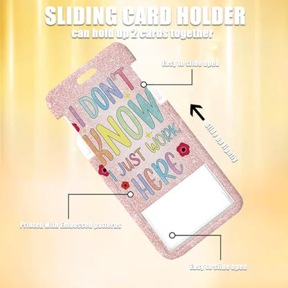 I Don't Know I Just Work Here Lanyards for ID Badges, Funny ID Badge Holder with Lanyard Retractable Badge Holder/Reel Lanyard, Teacher Student Office Gifts - color: I Just Work Here