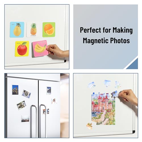 Mr. Pen- Adhesive Magnetic Sheets, 12" x 16", 5 Pack, Cuttable Magnets Flexible Magnet Sheets with Adhesive for Crafts Photos, Classroom Decorations, Easy Peel and Stickers for Planning - size: 12" x 16", style: 5 Pack