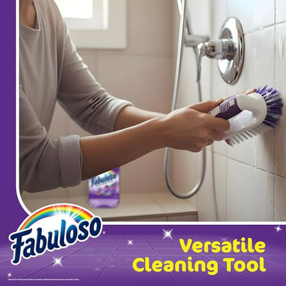 Fabuloso Compact, White and Purple, Scrub Brush w/Handle 5.5 Inch, (Pack of 12) - size: Scrub Brush w/ Handle (Pack of 12)