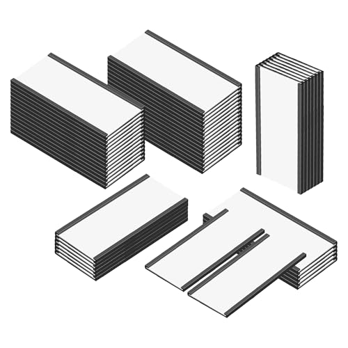 C Channel Magentic Label Holders 1.6x4 Inch, Magnetic Labels for Shelving，Magnetic Data Card Holders File Cabinet Labels,Pack of 50 … - size: 1.6"x4"-50pcs