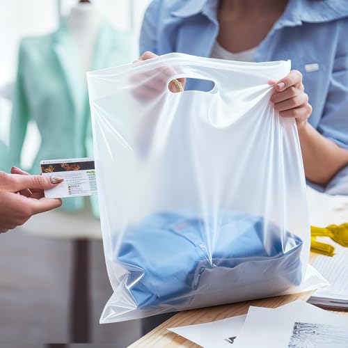 Maitys 100 Pcs Large Plastic Bags, 18 x 20 Inches, Clear - color: Clear, size: 18 x 20 Inches