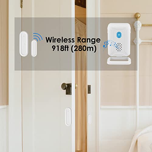 GreenCycle Wireless Door Open Chime - 1 Magnetic Door Alarm Sensor - color: Only 1 chime
