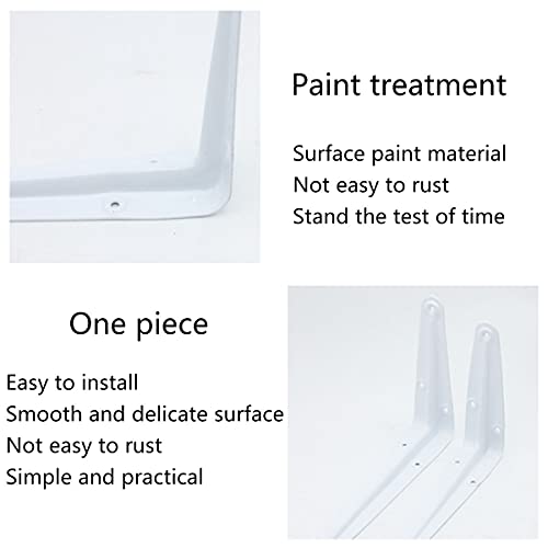 Shelf Bracket 12×10 in, 10 PCS White Shelving Brackets, L Brackets for Shelves Shelf Install, Bookshelf, Garden Boards - size: 12×10Shelf Brackets