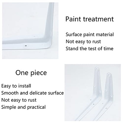 Shelf Bracket 12×10 in, 10 PCS White Shelving Brackets, L Brackets for Shelves Shelf Install, Bookshelf, Garden Boards - size: 12×10Shelf Brackets