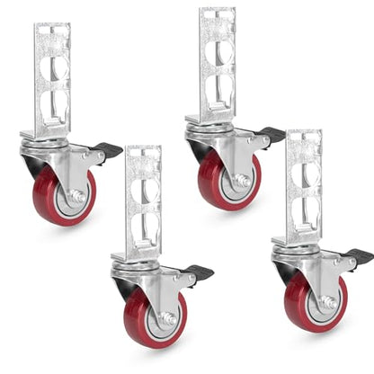 Iron Forge Tools Rolling Storage Rack Caster Wheels, Set of 4-3 Inch - size: 3 Inch - 530 lb Capacity