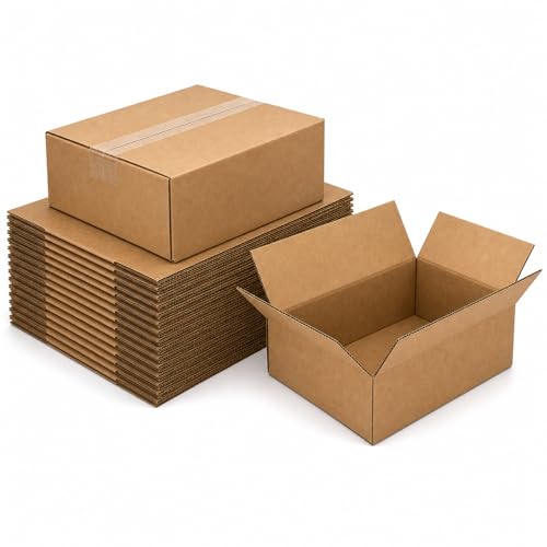 12x9x6 Brown Kraft Shipping Boxes for Small Business, 20 Pack - size: 12x9x6 Inch