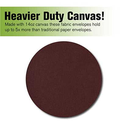 BankSupplies Canvas Interoffice Mailer 14 oz 14W x 11H Burgundy Large Zipper Transit Bag Grommet Padlock or Zip Tie Security - color: Clear, size: Large