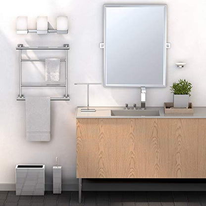 Gatco 1488 Elegant Square Toilet Brush Holder, Chrome - color: Chrome, size: 15"H, style: Elegant