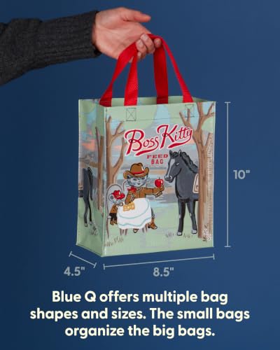 Blue Q Handy Tote Bag - Funny Reycled & Reusable Tote Bag - color: Boss Kitty