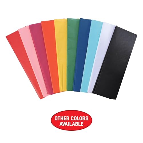 Beistle Bright Blue Tissue Paper Sheets – 96 Pack, Bulk Square Craft Tissue, Gift Wrapping for Bags, Boxes, Crafts, Packaging Filler for Retail Displays, Shipping, Parties & Decorative Use, 20” x 20”