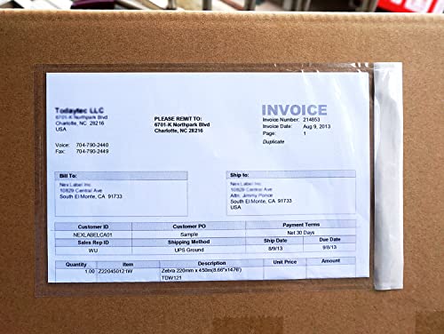 BEUYI Premium 6''x10'' Packing List Envelope, Tailored Size for Letter-size Paper Folded in Half, Adhesive Shipping Label Pouch/Sleeve (50 pack) - size: 6''x10''／50 pack