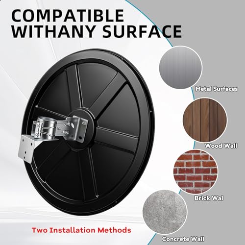 2 Pcs 30 Inch Convex Traffic Mirrors, Outdoor Driveway Safety Mirrors