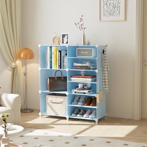 AWTATOS 6 Cube Closet Organizer Storage Shelves,Blue - color: Blue