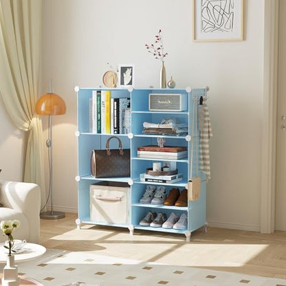 AWTATOS 6 Cube Closet Organizer Storage Shelves,Blue - color: Blue