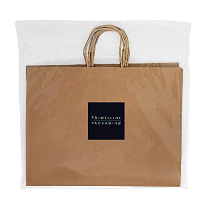 Prime Line Packaging Large Brown Bags, Kraft Gift Bags, 16x6x12, 200 Pack - size: 16x6x12 Inch