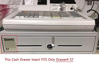 HK SYSTEMS SAM4S Cash Drawer Insert Money Tray 57, 5 Bills and 5 Coins, Compatible with Sam4s ER-5200, ER-5240, ER-5215, ER-380, ER-350, ER-520, ER-530, ER-650, ER-900 Series, SPS-300 Series - size: Tray-57