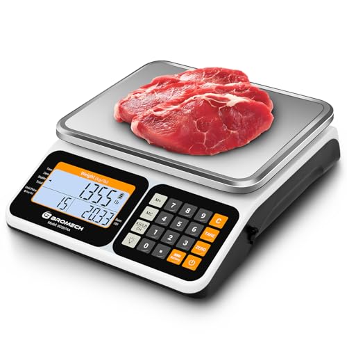 Commercial Scale 66lb/30kg Price Computing Scale for Farmers Market - color: Stainless Steel Scale Pan-Upgrade LCD