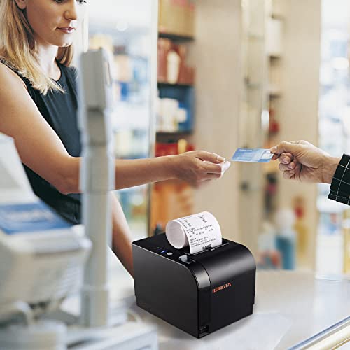 Rongta 80mm Thermal POS Receipt Printer Black - color: Black