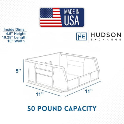 11" x 11" x 5" Plastic Stackable Storage Bin, Hudson Blue - color: Hudson Blue, size: 1 Pack