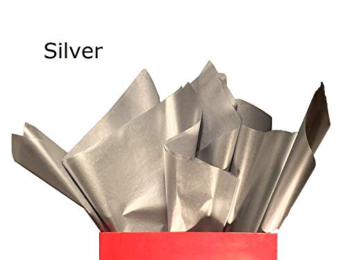Tissue Paper for Gift Bags - 300 Sheets 14x20in Wrapping Paper, Silver - color: Silver, size: 300 Count, 14 x 20 in