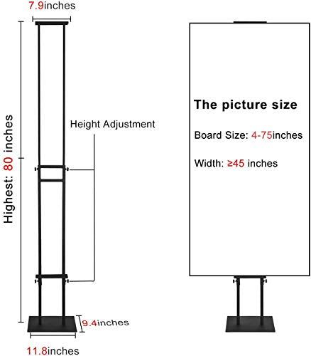 GUOHONG Poster Stand for Display, Adjustable Floor Standing Sign Holder - size: 75 inch-1Pack