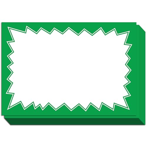 Sale Signs for Retail Stores 50pcs, 4.5" x 6.5" - color: Green, size: 4.5" x 6.5"