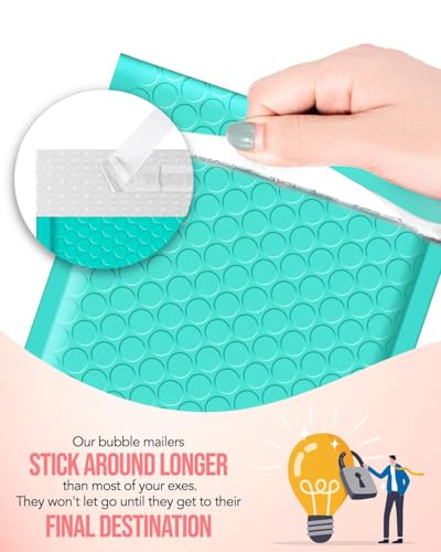 GSSUSA Teal Bubble Mailers 10.5x16" 500 Pack Padded Envelopes Self Seal - color: Teal, size: 10.5X16 500pc